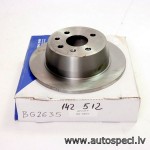 Bremžu disks OPEL aizmugurējais BG2635 BRP BD6652