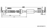 Bremžu šļauka priekšējā 445 MM FORD; LH3253 (KOIVUNEN 510898)