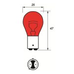 Autospuldze 12V 21/5W, BAW15d, Narva 17916RED