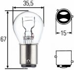 Autospuldze 12V 21/4W, BAZ15D (Narva 17881)