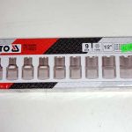 Torx muciņu komplekts (9 gab.) E10-E24. Yato YT-0521