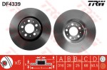 Bremžu disks Volvo priekšējais BG3784 TRW DF4339