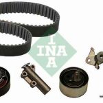 Dzinēja siksnas komplekts (pilns, abām siksnām ar hidospriegotāju) Audi, VW, Skoda; INA 530053910 (GATES K025557XS)