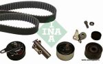 Dzinēja siksnas komplekts (pilns, abām siksnām ar hidospriegotāju) Audi, VW, Skoda; INA 530053910 (GATES K025557XS)