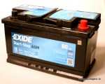 Akumulators 80Ah Exide AGM 800A 12V