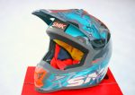 Moto ķivere SMK ALLTERRA FULMINE zila/ pelēka. Cena 75.00 eur