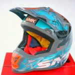 Moto ķivere SMK ALLTERRA FULMINE zila/ pelēka. Cena 75.00 eur