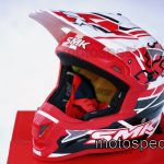 Moto ķivere SMK ALLTERRA FULMINE sarkana/ balta. Cena 75.00 eur