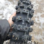IZPĀRDOTS! Ziemas motokrosa riepa ar radzēm 90/100-16 Mitas Terra Force-EX HT 454, 22 mm radzes. Cena 240.00 eur