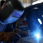 Arku un sliekšņu metināšana automašīnai