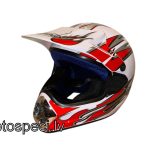 Moto ķivere AWINA ENDURO balta / sarkana. Cena 65.00 eur